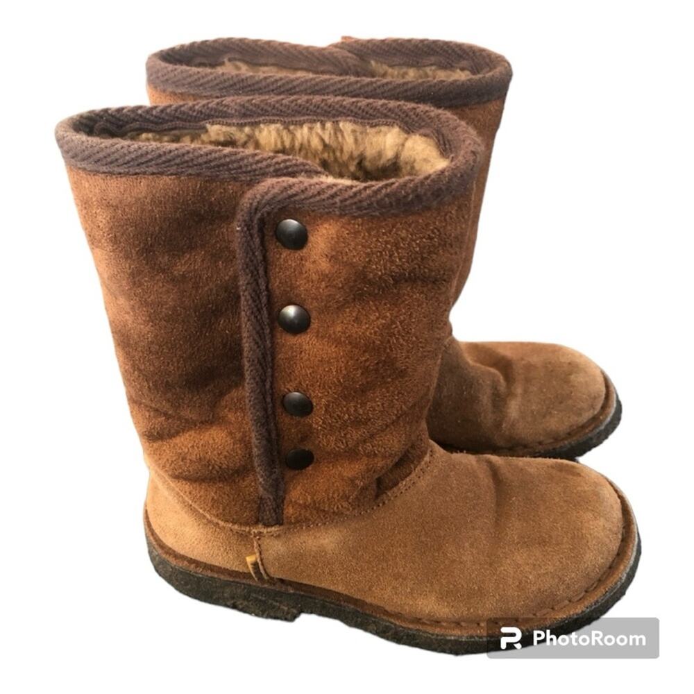 Primigi Kids Suede Boots Fuzzy Brown Size 12 1/2 (EU30)